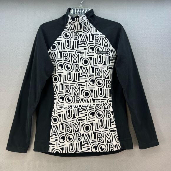 Columbia Jackets & Blazers - Columbia Fleece Women's Size M Black White Logo Print Ali Peak